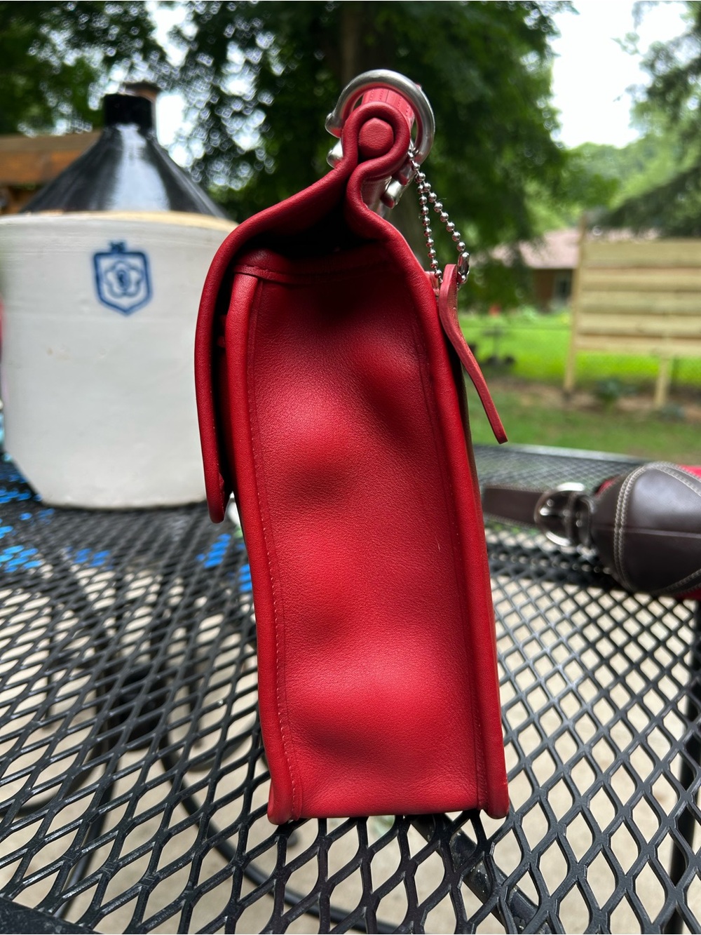 Coach Vintage Red Willis with Nickel hardware - Picture 4 of 11
